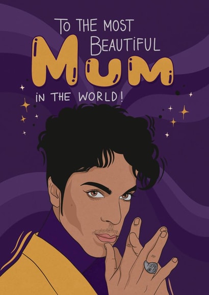 Retro Mother's Day Card - Prince -To The Most Beautiful Mum created by Kasia Cards