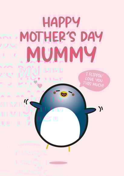 Cute Mother's Day Card - Funny Penguin created by Twisted Haggis