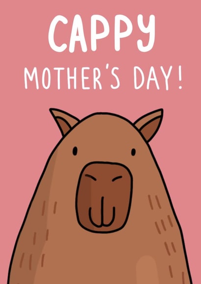 Cute Card for Mother's Day - Cappy Mother's Day Pun created by Pen and Puns 