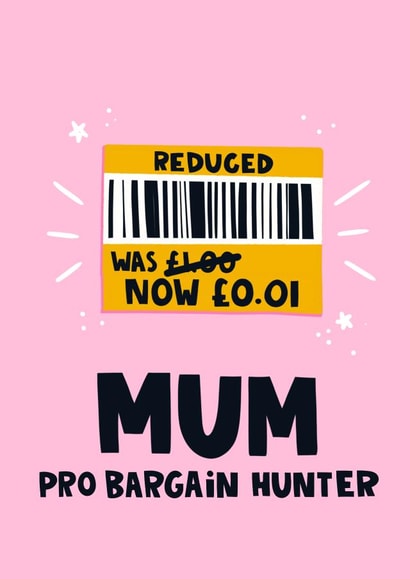 Funny Bargain Hunter Mother's Day Card - Thrifty - Saver created by Lucy Maggie Designs