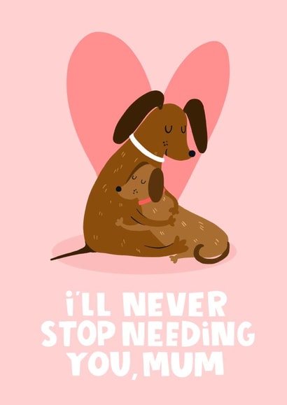 Cute Mother's Day Card - Dog Hug created by Lucy Maggie Designs