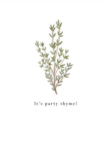 Cute Funny Celebration Card - Its Party Thyme created by HeatherLucyJ