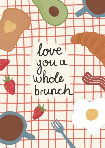 Cute Brunch Card - For Anniversary or Valentines Day created by Molly Redmond Design