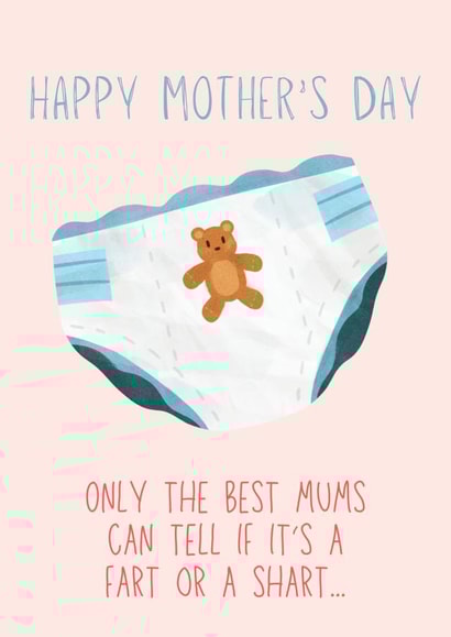 Funny Mother’s Day Card for mums with a baby created by IWB Designs