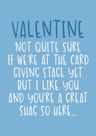 Funny Valentine's Day Card - Not Quite at the Card Giving Stage created by Brogan Thomas