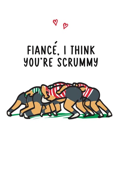Funny Rugby Card For Fiancé - Valentine's Card For Rugby Loving Fiancé created by Of Life & Lemons Ltd.
