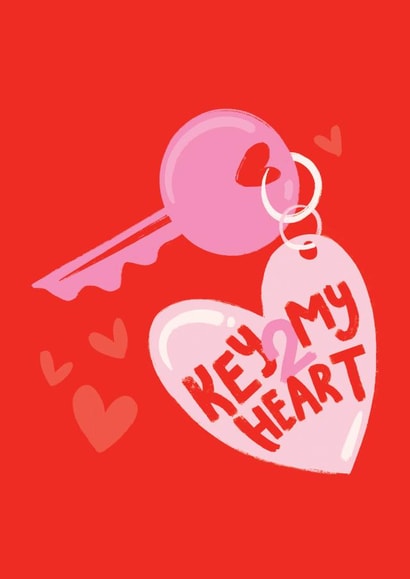 Sweet Valentine's Card for Beloved - Playful Romance - Key 2 My Heart created by Michelle Hird