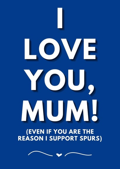 Funny mother's day card - for your Spurs-mad mum created by Eventide Design
