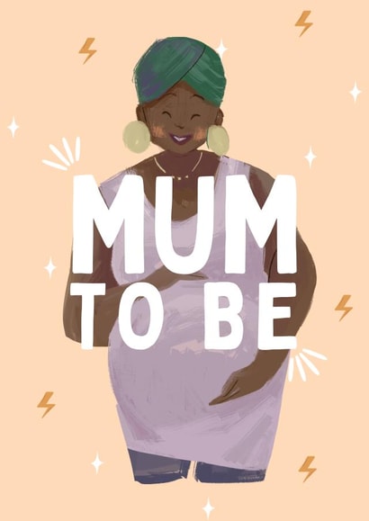 Cute Illustrated Mother's Day Card - Mum To Be created by Callie OGrady