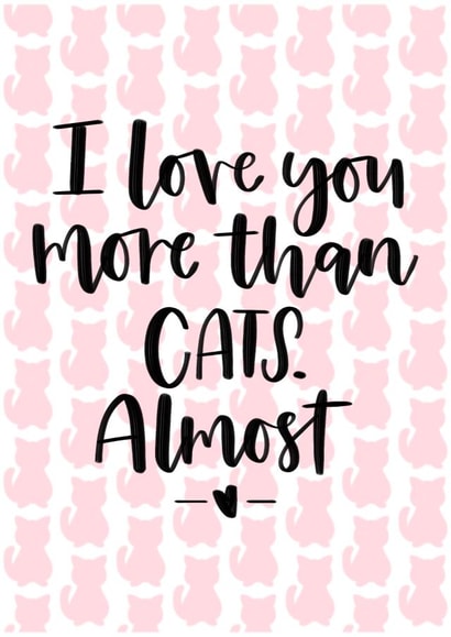 A cute valentines card from someone who loves cats too much! created by Mia Loves Letters