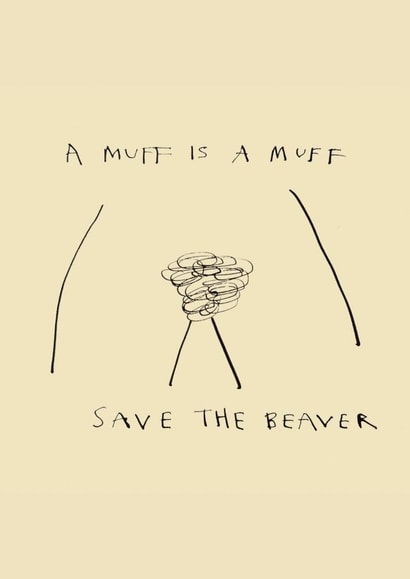 Funny Greetings Card - Save the Beaver created by Poet and Painter