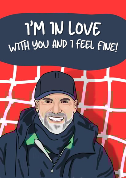 Cute Valentine's Day Card - Jurgen Klopp created by Original Fox Cards