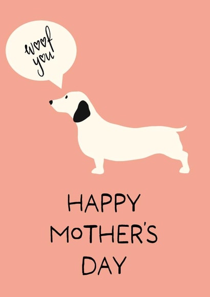 Cute Mothes Day Card - From the Sausage Dog created by Sazerelli Designs