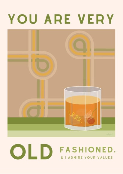 Cheeky birthday card - old fashioned created by Vera Fleur