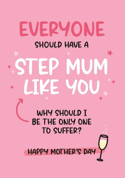 Cheeky Mother's Day Card - Step Mum - Suffer created by Twisted Haggis