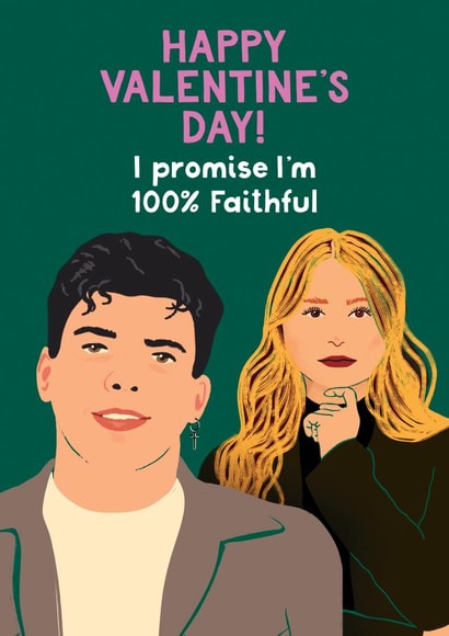 Funny Traitors Valentine's Card - 100% Faithful - Harry and Mollie created by Paper Plane