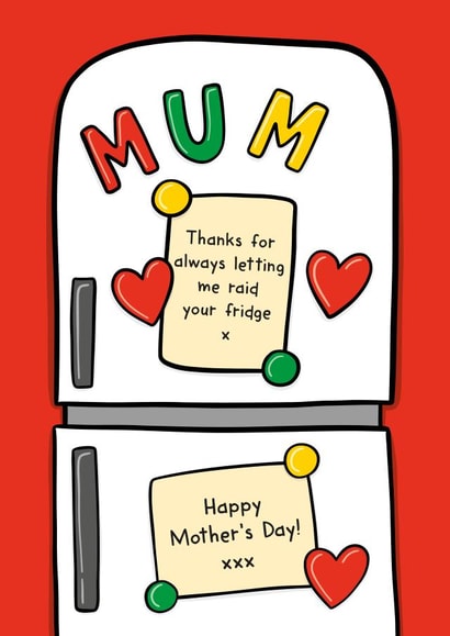 Funny Mothers Day Card - Fridge Raider created by TeePee Creations