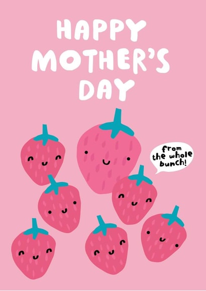 Cute Mother's Day Card - From the Kids - Strawberry Bunch created by Jessica Eyre