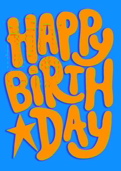 Bold Contemporary Word Art Birthday Card created by Brand13