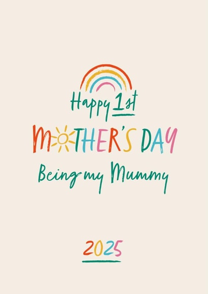 Cute Mother's Day Card - First Mother's Day -2025 created by Sharon Armstrong Creative