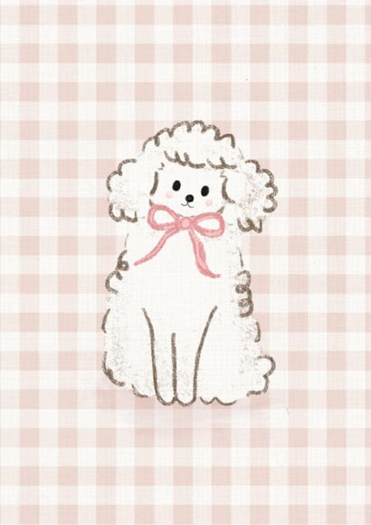 Cute Poodle Birthday Card - For Dog Lovers created by Courtney B.