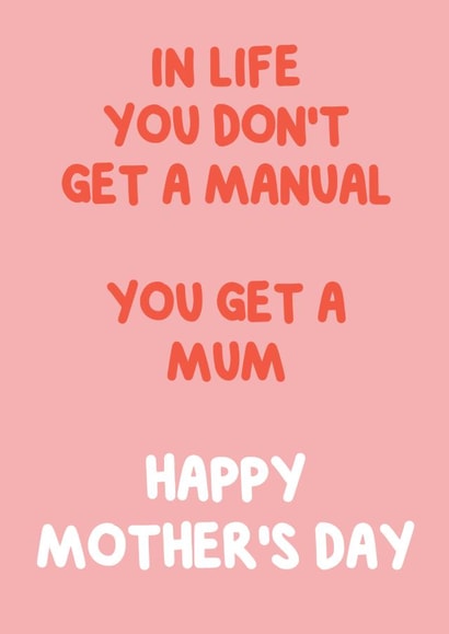 Cute Mother's Day Card - Life Manual created by @MarcoLooks