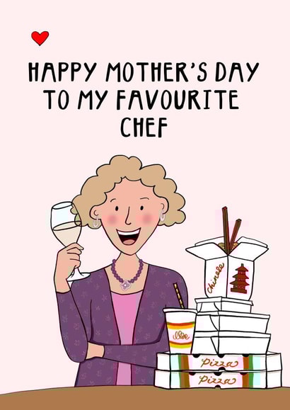 Funny Mother’s Day card - for your mum who hates cooking created by Hello Hatty