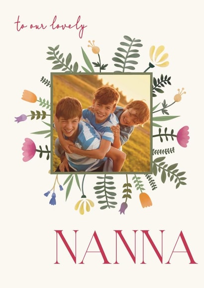 Classic Birthday Photo Card - Lovely Nanna created by Choo Choo