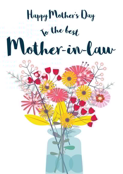 Classic Mother's Day Card - Mother-in-law - Flowers in a Vase created by Claire Giles