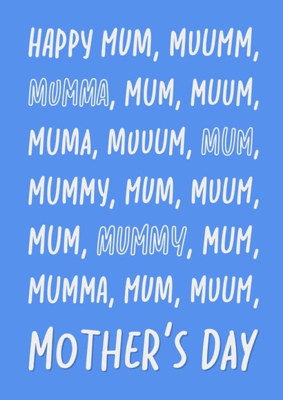 Funny Mother’s Day Card - Muuuuuuum! created by The Girl Next Draw Cards