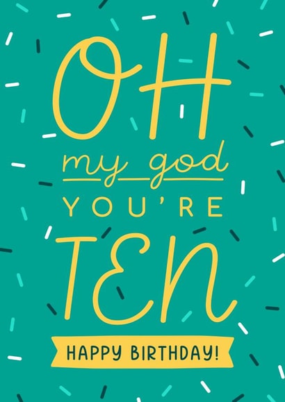 Fun Birthday card - for a 10 year old created by Evie Garnett Designs