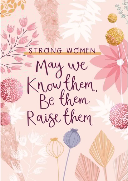 Heartfelt Mother's Day Card - Strong Women created by Two For Joy Illustration