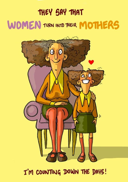 Funny Mother's Day Card - Counting Down The Days created by Bryony Jackson Walters