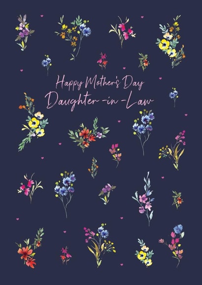 Pretty painted floral Mother's Day card - Daughter-in-Law created by Rebecca Prinn