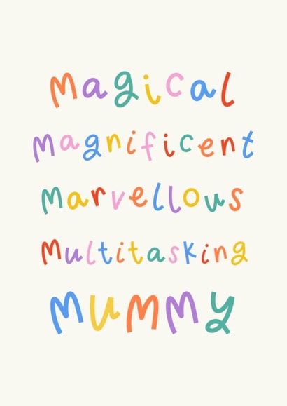 Colourful Mother’s Day Card - For Mummy created by Muses & May 