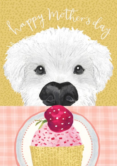 Cute Dog Mother's Day Card - For the dog lover - Happy Mother's Day created by Louise Tiler
