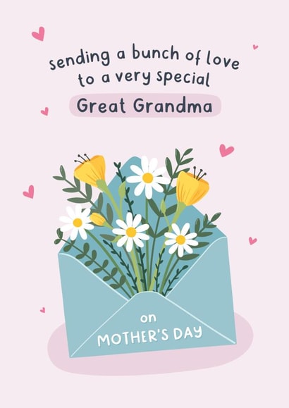 Heartfelt Mother's Day Card - Great Grandma - A Bunch of Love created by Fliss Muir