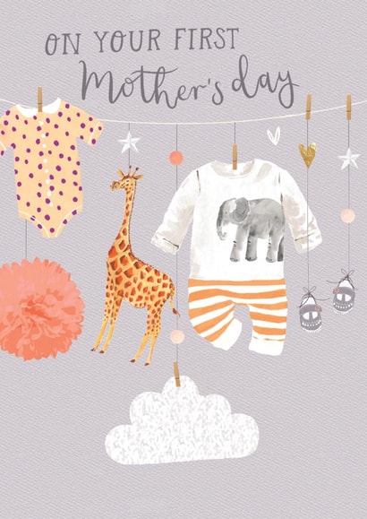 Cute First Mother's Day Card - Baby Items created by Louise Tiler