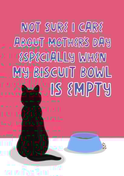 Empty Biscuit Bowl - from the Cat - Cat Mum created by Pickled Prints