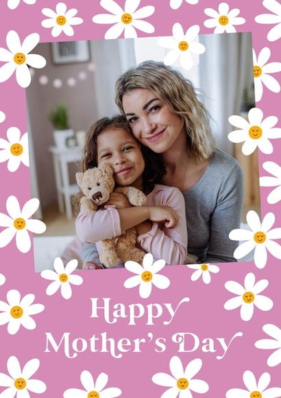 Pretty Mother's Day Photo Card - Daisies created by @tikkled.pink