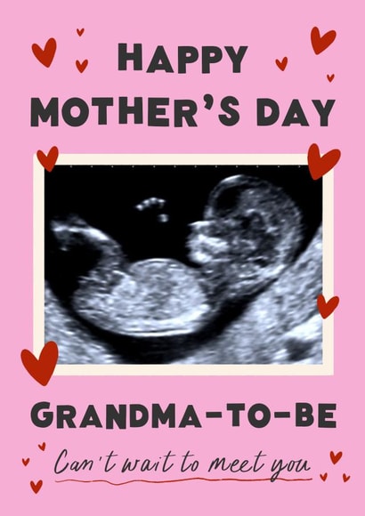 Cute Mother's Day Photo Card - Sonogram - Grandma to be created by @tikkled.pink