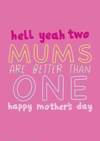 Cute Mother's Day Cards - Two Mums - LGBTQ+ created by Squiggle Scribble
