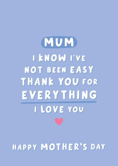 Heartfelt Mother's Day Card - Difficult Child created by Fliss Muir