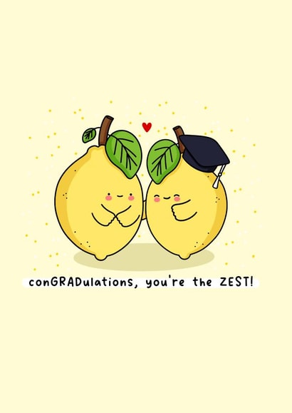 Cute Graduation card - Punny Lemons created by Rosalie Perl