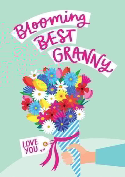 Blooming Best Granny | Pretty Floral Mother's Day Card | Love You | Gran created by Jane Katherine Houghton