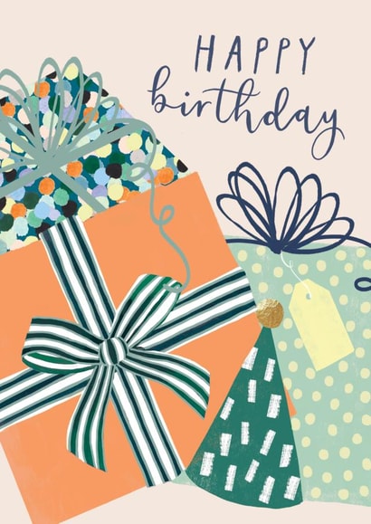 Colourful Birthday Card - For Him - Presents created by Louise Tiler