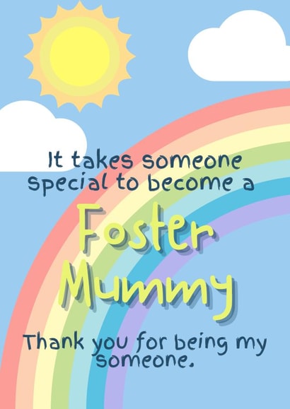 Cute Thank you card - for a special Foster Mummy created by Becky Grainger