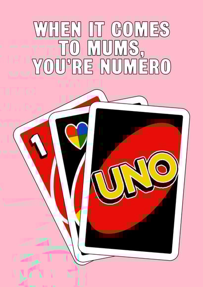Funny Mother's Day Card - Numero Uno Mum created by Of Life & Lemons Ltd.