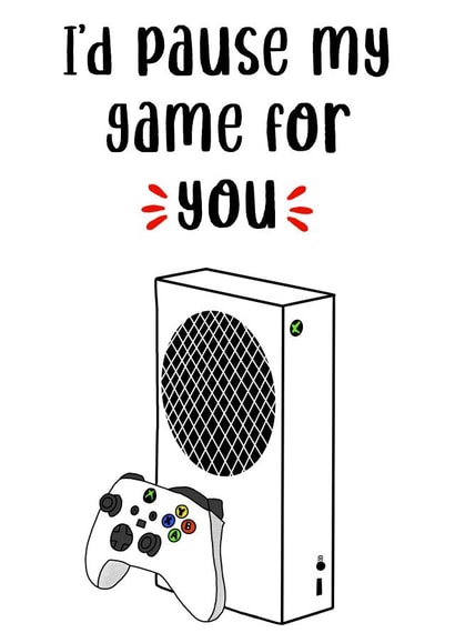 Funny gaming Valentine’s Day card- gamer anniversary card. X box created by Sneakysquid