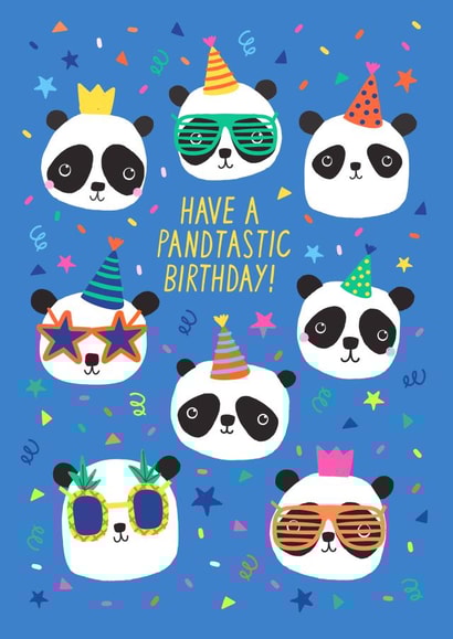 Cute Birthday Card - Panda Party - Pandtastic Birthday created by Mifkins